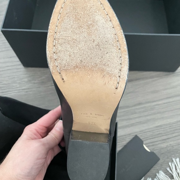 Rag & Bone Harrow Boot in Black Leather Sz 37.5 - Picture 9 of 9